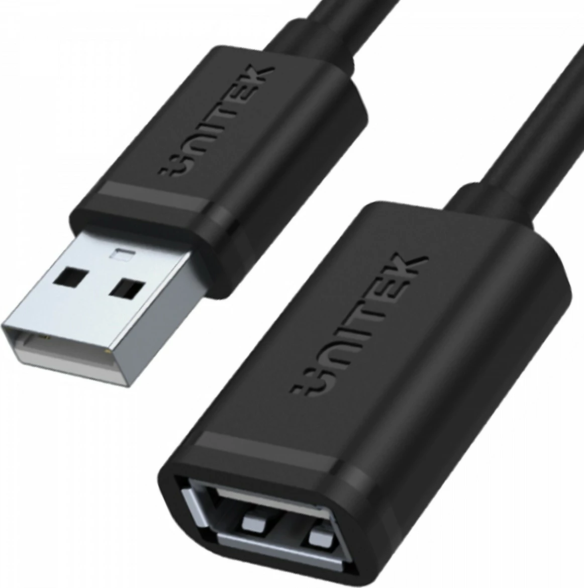 Podaljšek USB 2.0, 0,5 m, črn Unitek Y-C447GBK