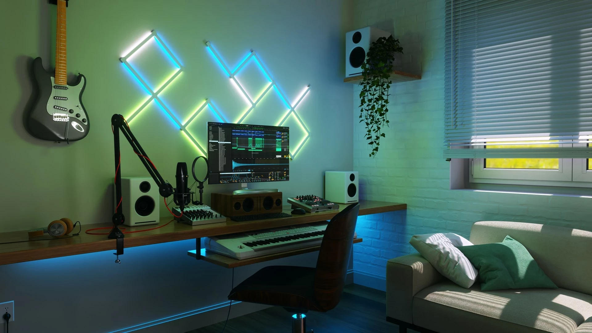 Set razširitve Nanoleaf Lines, 3 kosi, bel