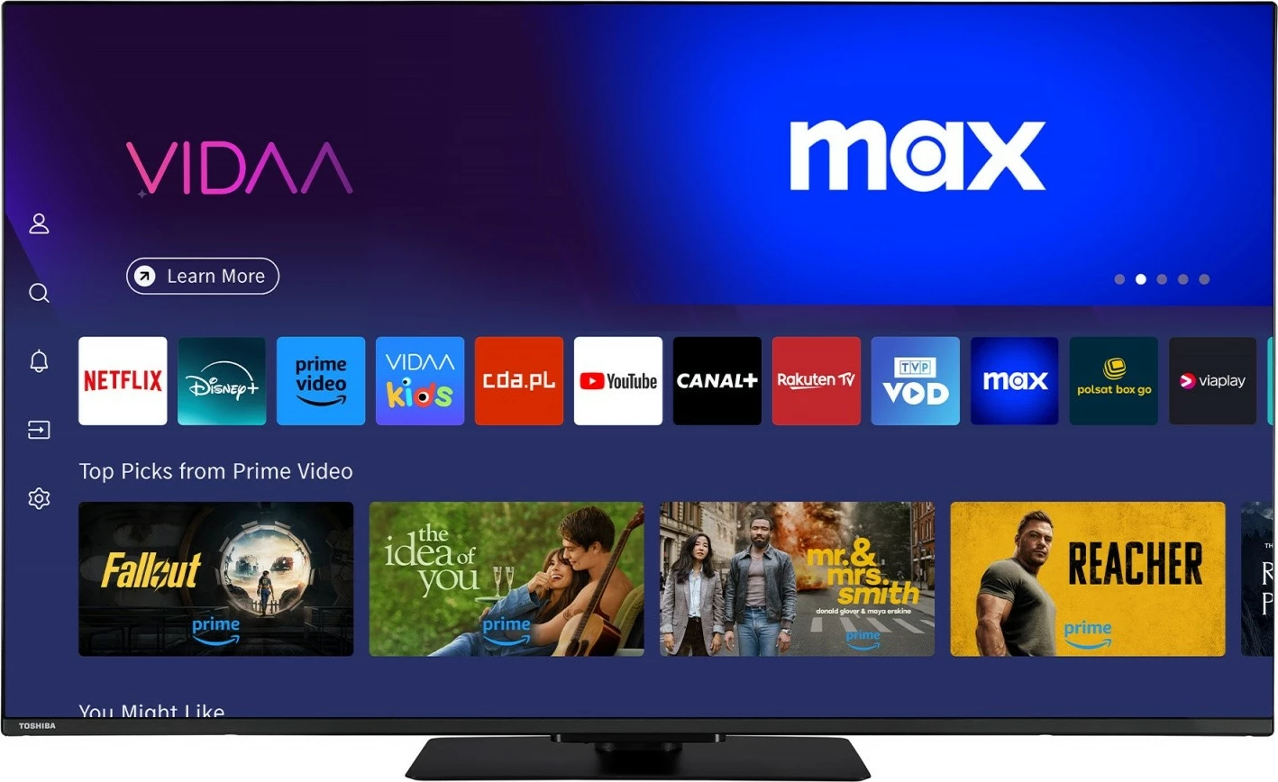 QLED televizor 55-palčni Toshiba 55QV3F63DG, Ultra HD/4K, VIDAA, Dolby Vision, Dolby Atmos