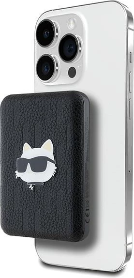 Powerbank MagSafe 5000 mAh, črn, Karl Lagerfeld Choupette Head Pin