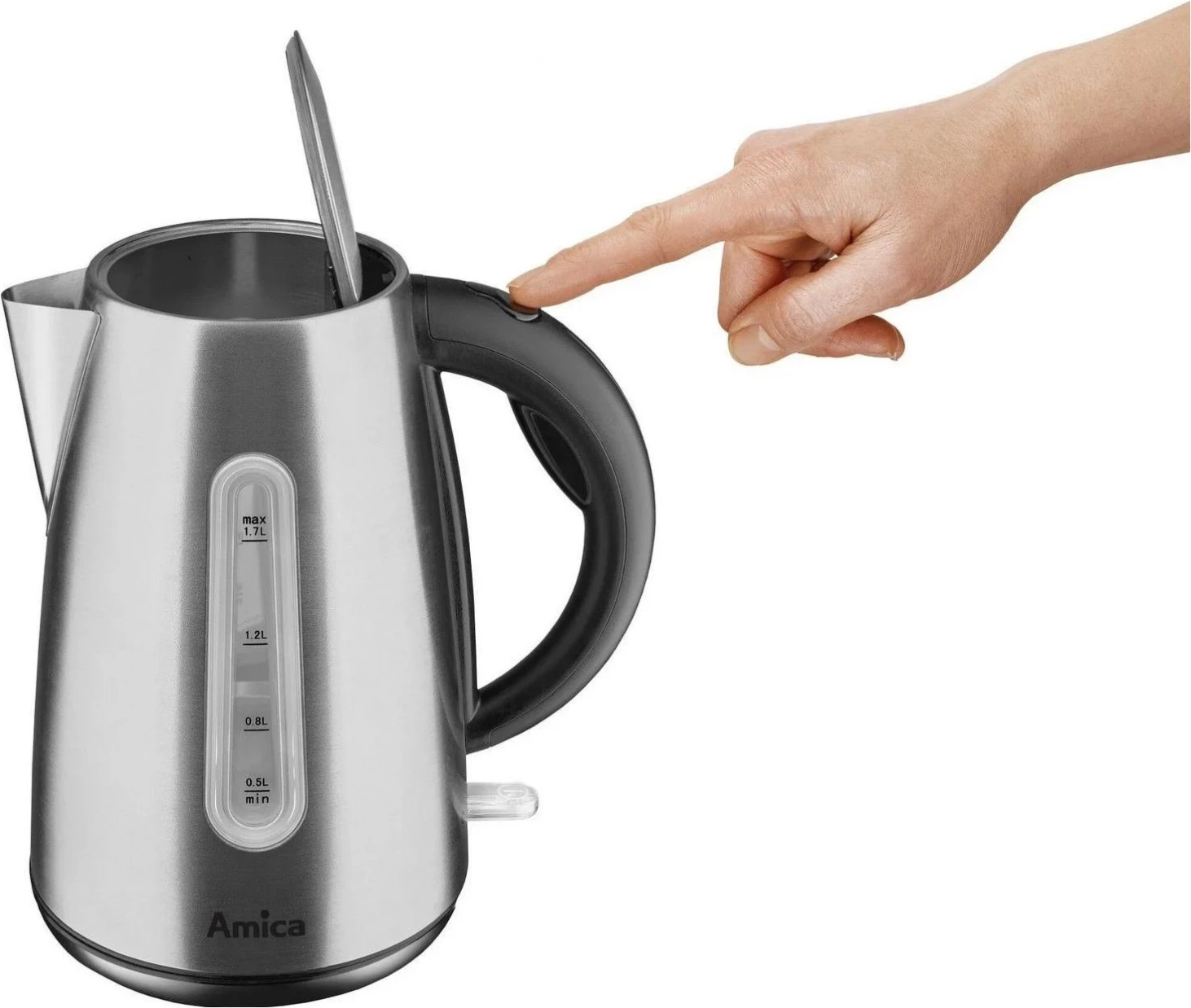 Električni čajnik 1,7 l Amica KF 4033, srebrn