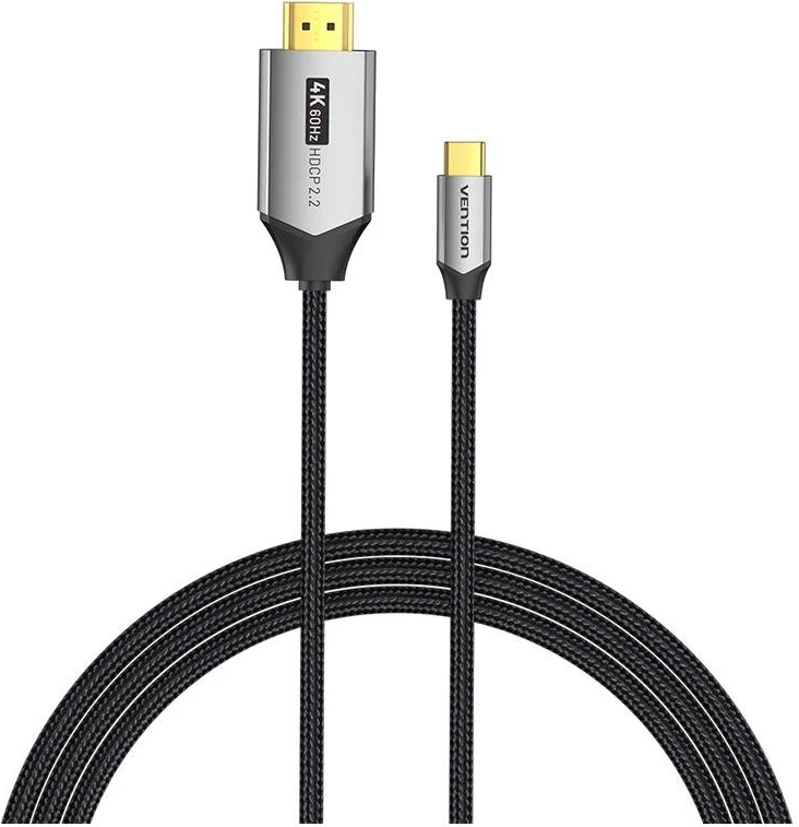 Kabli USB-C na HDMI 2.0 Vention, 4K 60Hz, 2 m, črn