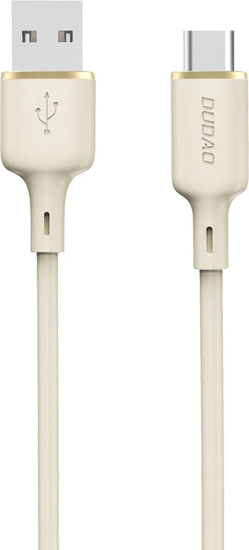 USB-A v USB-C kabel, 1 m, 5A, silikon, bež Dudao L7SC