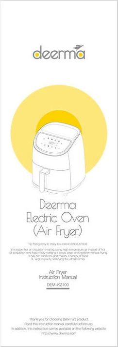 Zračni cvrtnik, 3 L, 1000 W, črno z rožnato zlatimi - Deerma DEM-KZ100