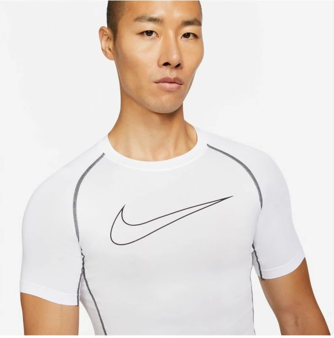 Termoaktivna majica Nike Pro Dri-FIT za moške, bela