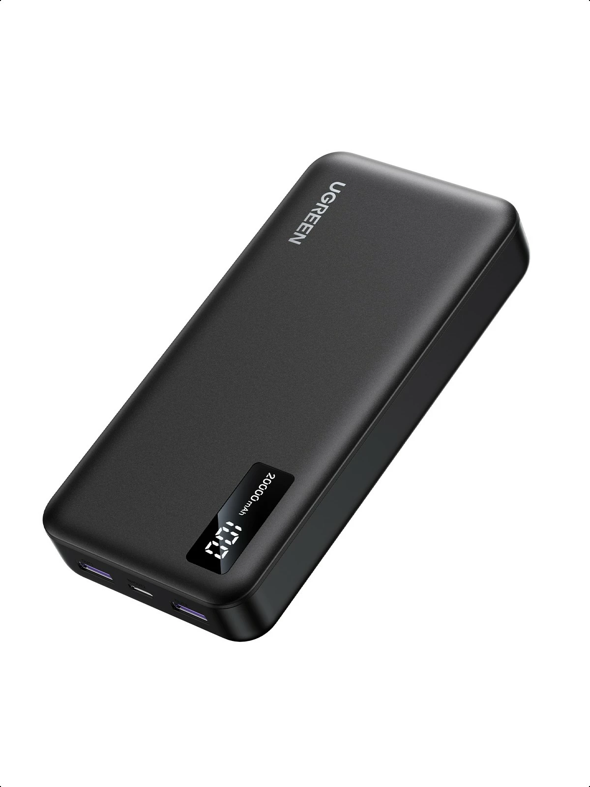 Powerbank 10000 mAh, dvosmerno hitro polnjenje, Ugreen, črn