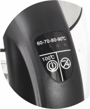 Električna vrelna posoda 1,7 L, 2200 W, črna, steklo Esperanza EKK026