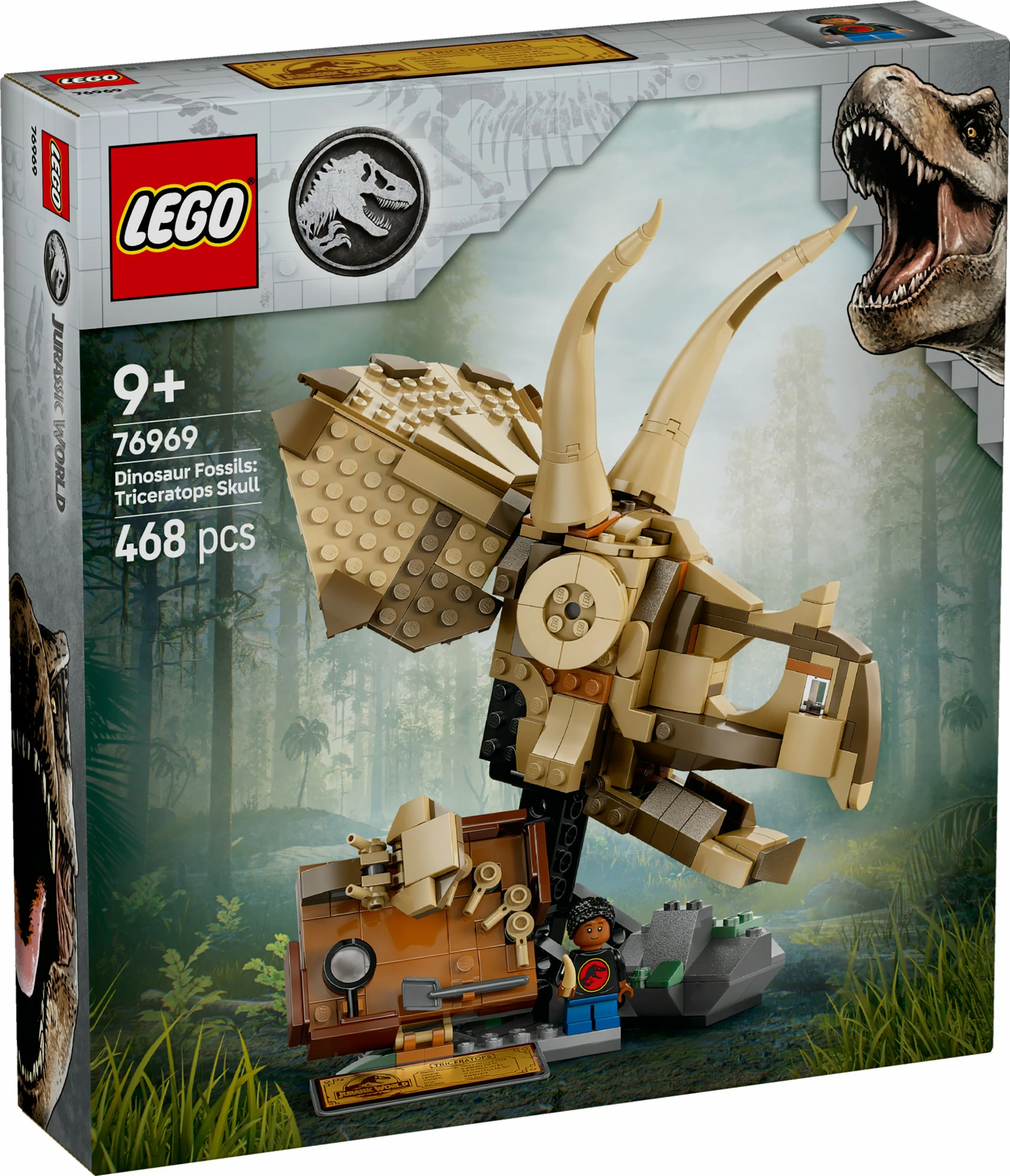 Model fosila Triceratopsa, LEGO Jurassic World 76969, 468 kosov, večbarven