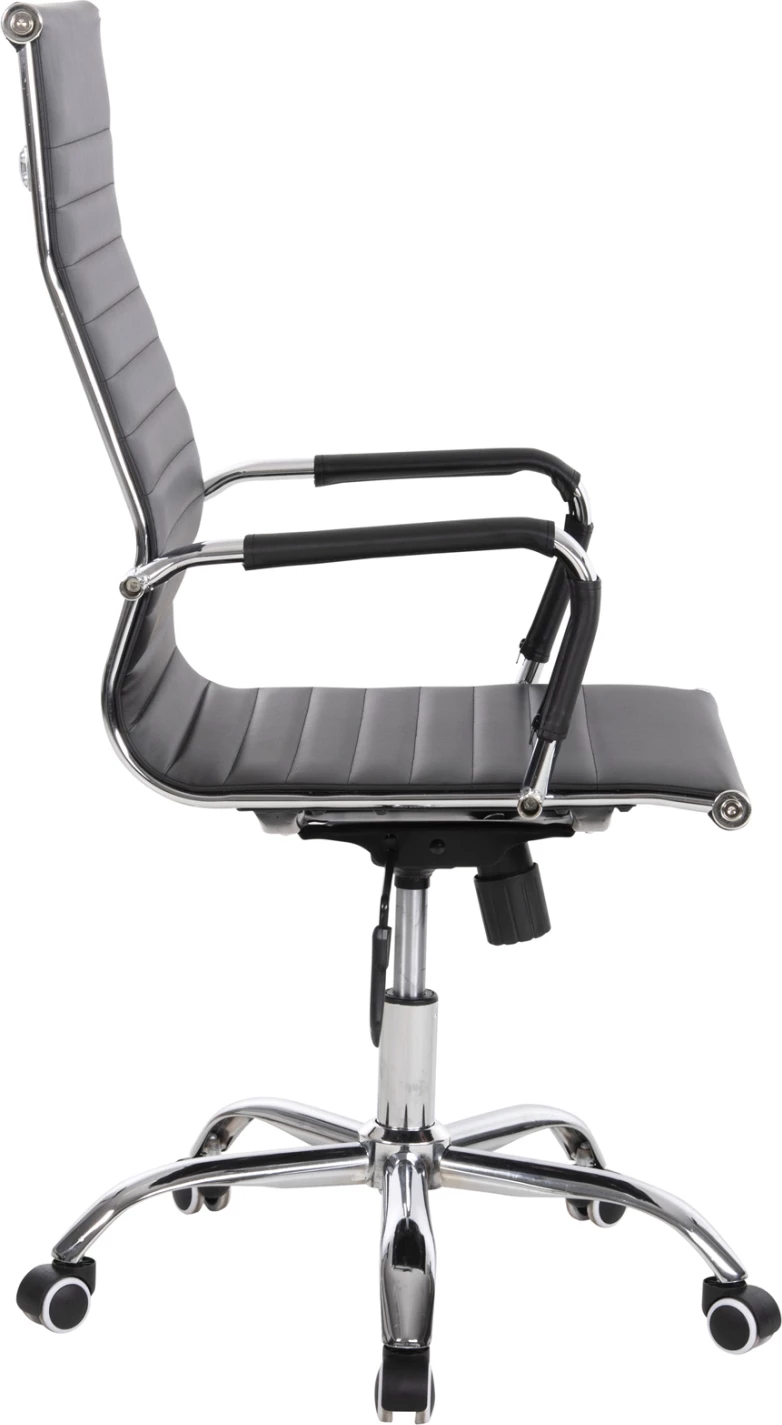 Pisarniški stol za vodje BOSS FH1059.31 črn PU-kromiran kovinski okvir in podstavek 54x57x110Hcm