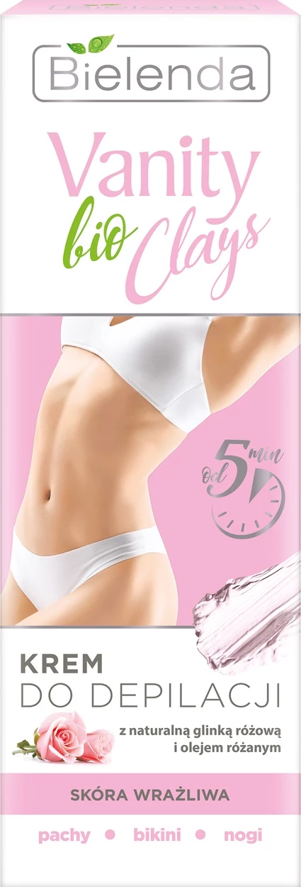 Krema za depilacijo za ženske, Bielenda Vanity Bio Clays, 100 ml