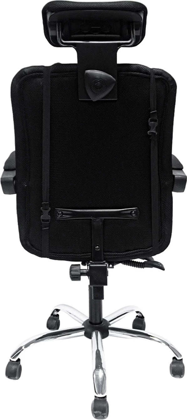 Pisarniški stol CRONER FH1196.01 črna mreža-črna kovinska osnova-najlonski okvir 58x50x120H cm