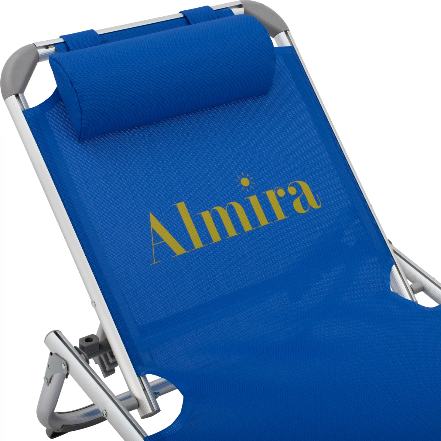 Ležalnik za plažo FH5054.01 težki tip modri aluminij 188x58x28-80 cm