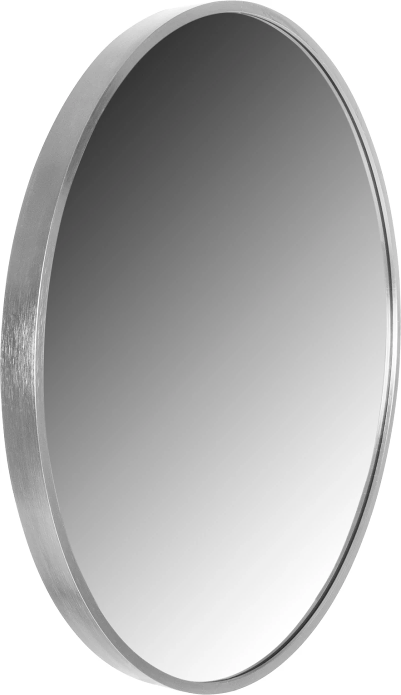 Okroglo stensko ogledalo FH9582.40 aluminijast okvir v srebrni barvi Φ50x3 cm