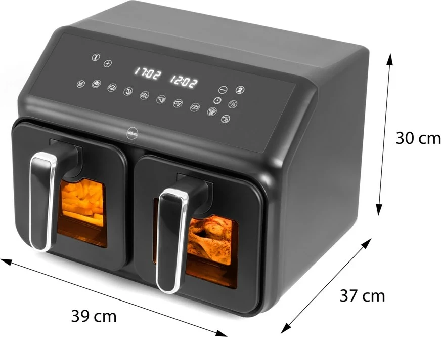 Friteza na vroč zrak ELDOM FR210 dualcrisp, 8 L, 2200 W, LED zaslon