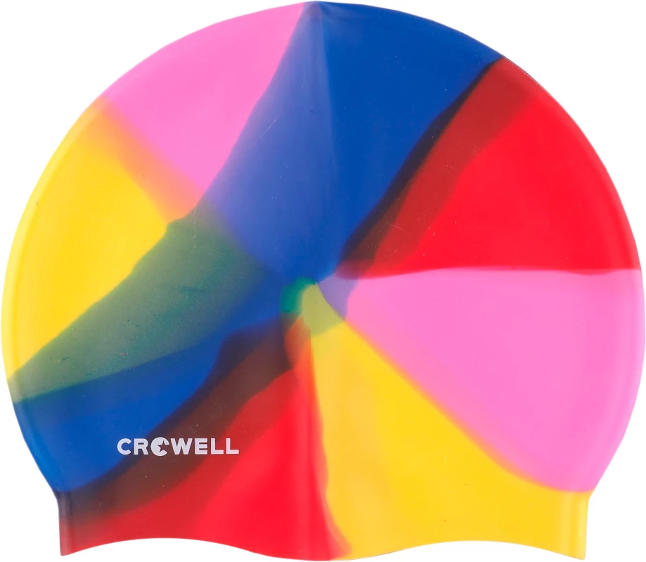 Plavalna kapa iz silikona, Crowell unisex, večbarvna