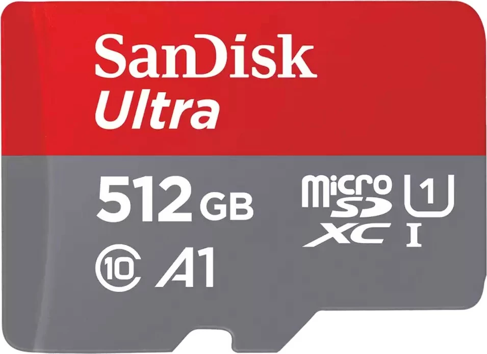 MicroSDXC kartica 512 GB SanDisk Ultra, Class 10, UHS-I, 150 MB/s, sivo-rdeča