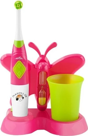 Rotirajuča zobna ščetka ETA, za ženske, bela in rožnata