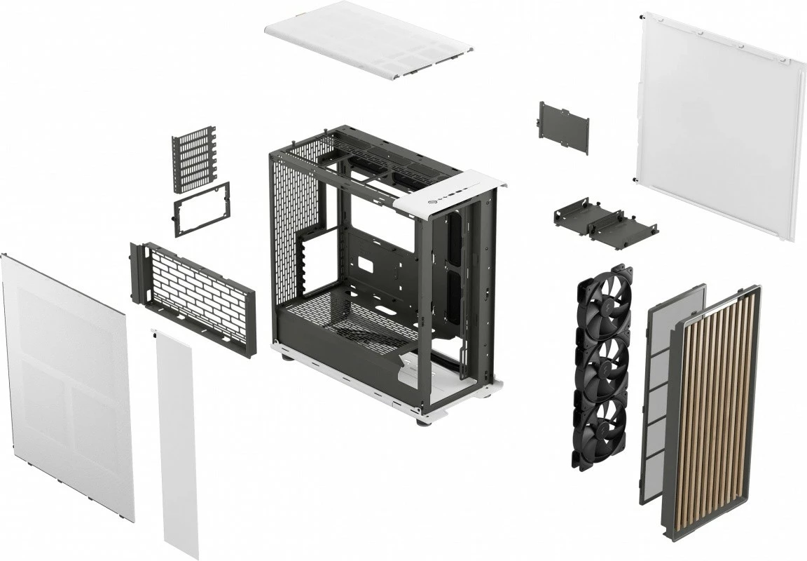 Računalniško ohišje Midi Tower Fractal Design North XL, FD-C-NOR1X-03, belo