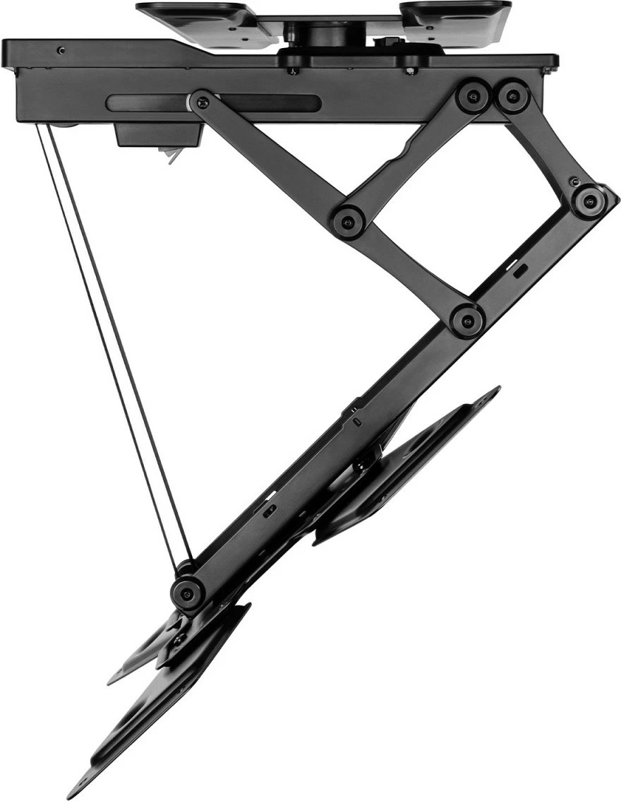 Električna stropna nosilka za televizor Maclean MC-491, 23–65 palcev, 30 kg, VESA 600x400, 90° vrtenje, črna