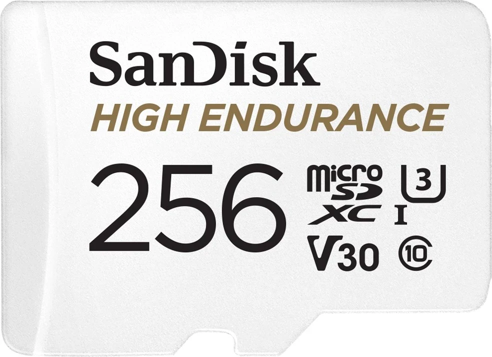 Visoka vzdržljivost kartica SanDisk High Endurance, 256 GB, MicroSDXC, bela Visoka vzdržljivost kartica SanDisk High Endurance, 256 GB, MicroSDXC, bela