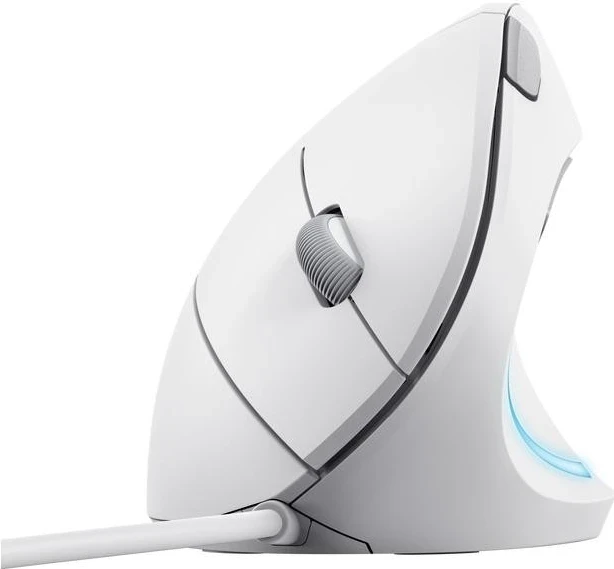 Vertikalna miška Verto Trust, z žico, bela