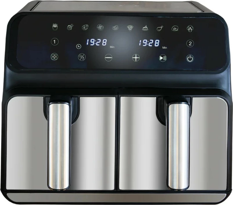 Zračna pečica z dvema conama UNOLD 58685 TWIN ZONE, 8 L, na dotik, črna Zračna pečica z dvema conama UNOLD 58685 TWIN ZONE, 8 L, na dotik, črna
