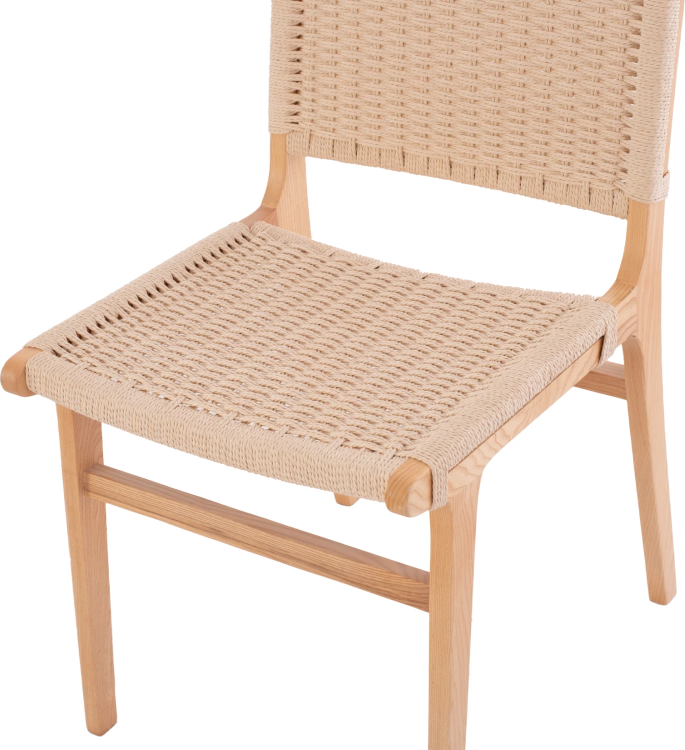 Stol iz kavčukovca z naravno pleteno vrvjo 50x60x87H