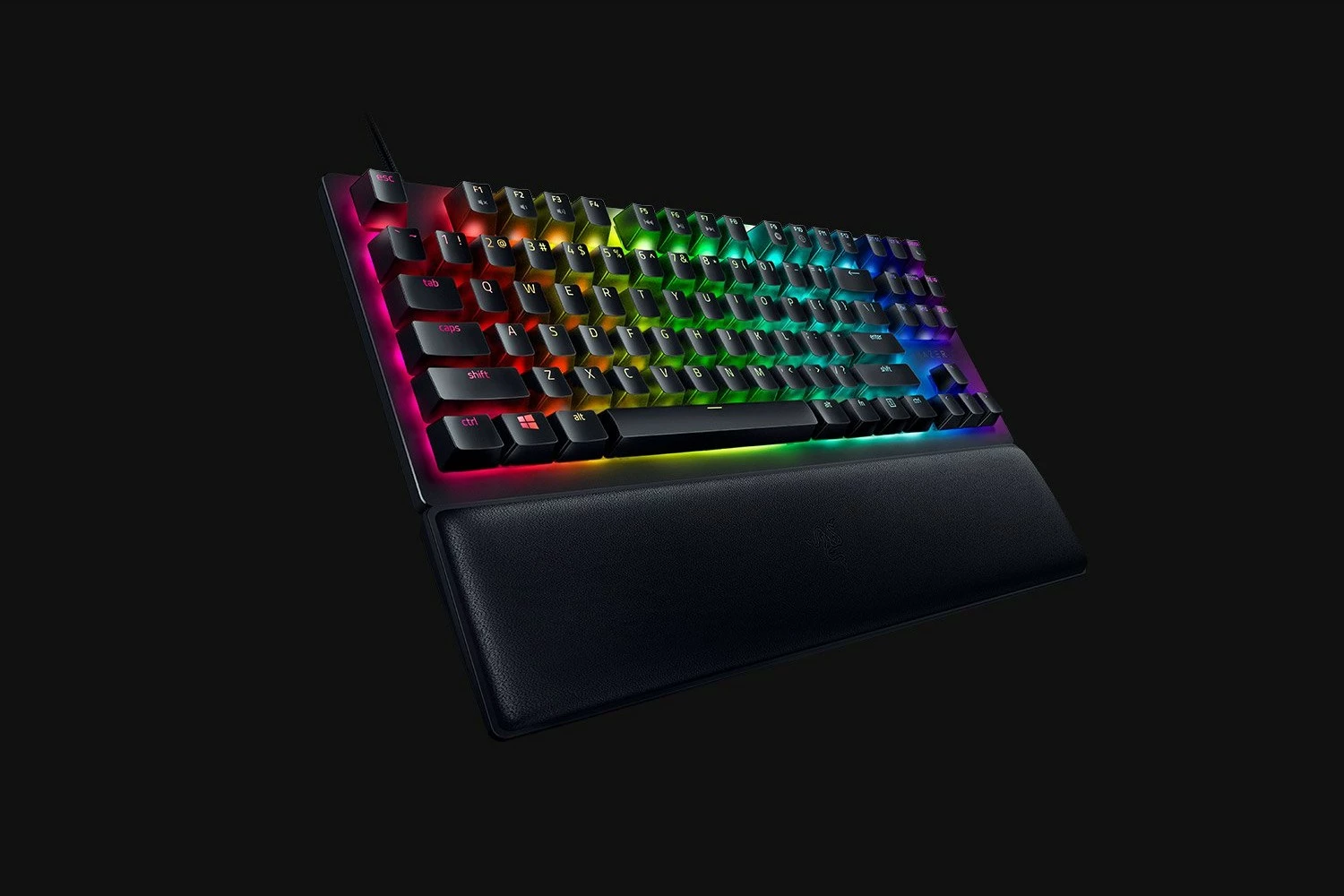 Mehanska tipkovnica Razer Huntsman V2 TKL, RGB, USB, QWERTZ, črna