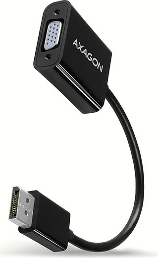 Adapter DisplayPort na VGA AXAGON RVD-VGN, 1920x1200 (Full HD), črn