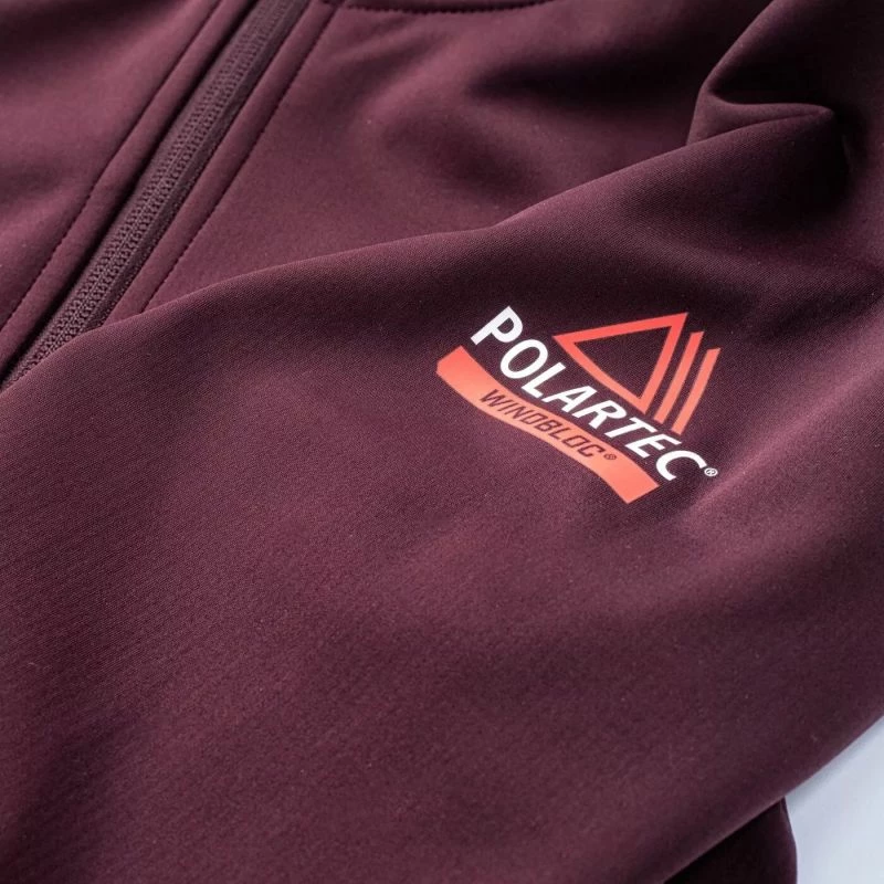 Jakna iz Polartec materiala Elbrus Ifaro, rdeča in vijolična