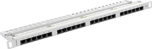 Patch panel, 24 vtičev, Lanberg, siva