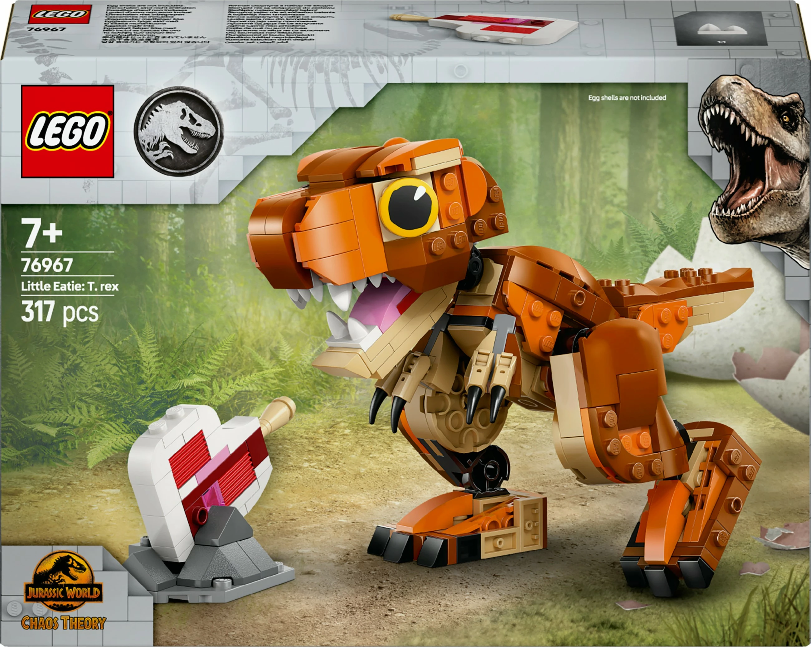 Gradbeni set LEGO Jurassic World 76967 Little Eatie T.Rex, 317 kosov, večbarven