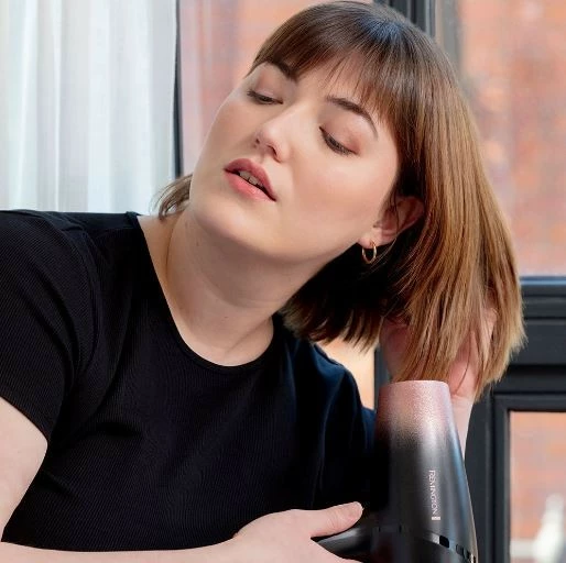 Sušilnik za lase Remington D5305 Rose Shimmer, 2200 W, črno/roza