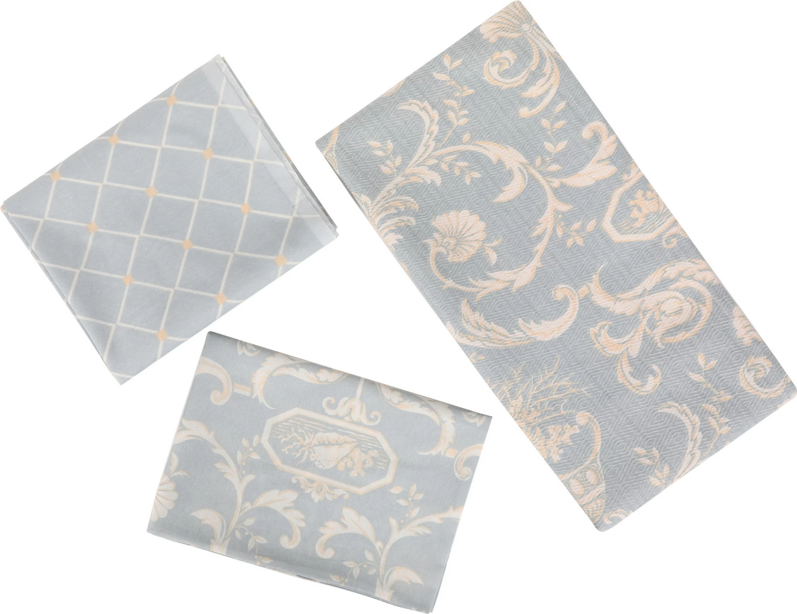 Dvojni piqué L'essentiel, modro-kremen, 200 x 235 cm