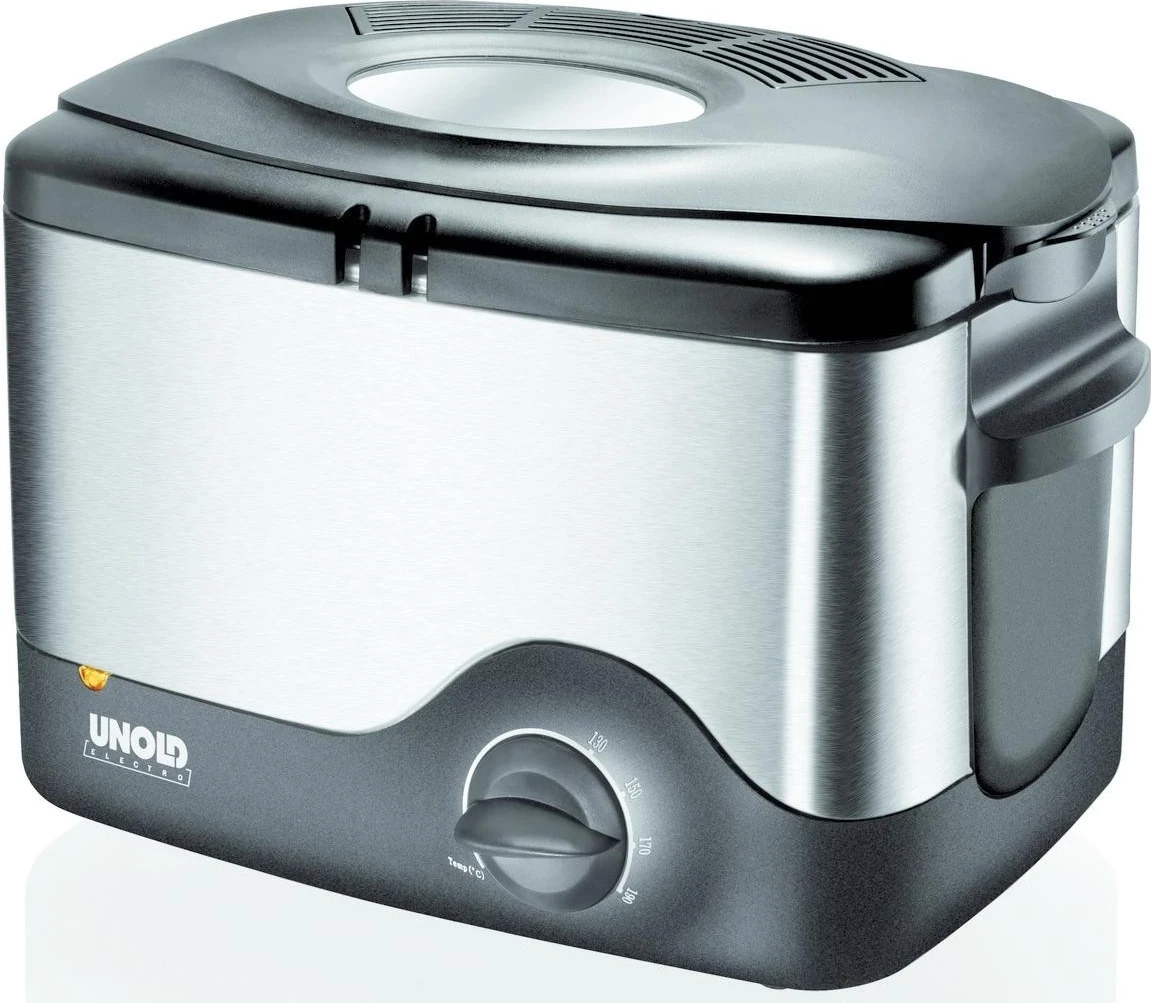 Friteza Unold 58615, 1200 W, 0,5 L, 0,5 kg, srebrna/črna