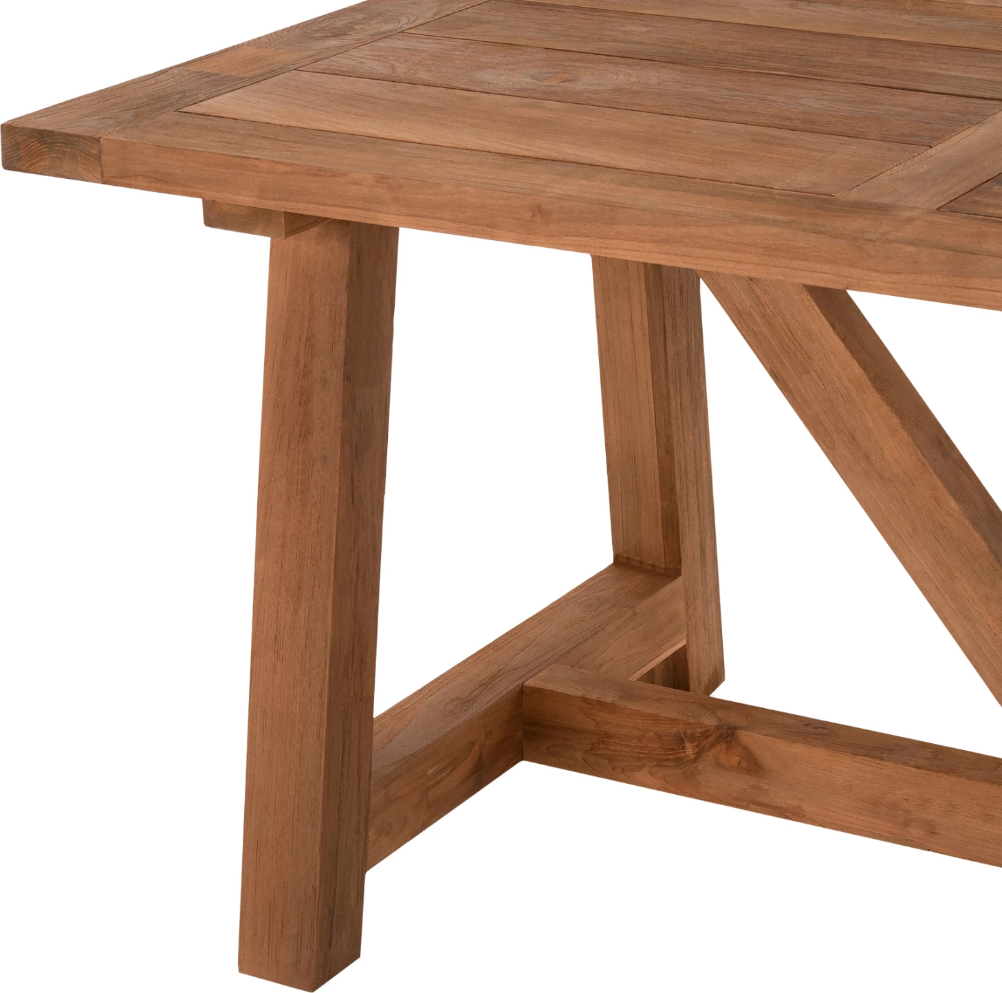 Jedilna miza iz recikliranega tikovega lesa v naravni barvi 200x90x75H cm