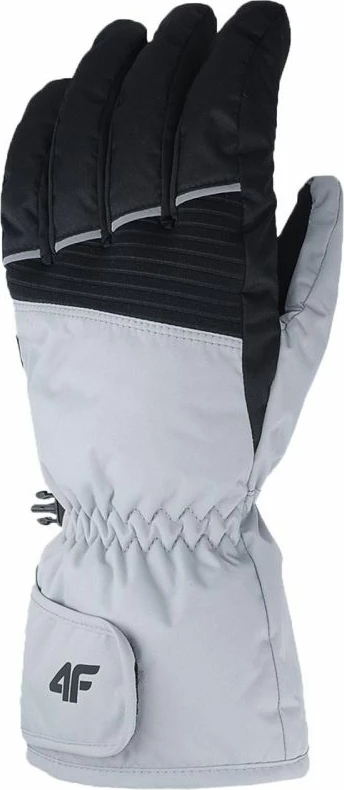 Smučarske rokavice za moške 4F, svetlo sive
