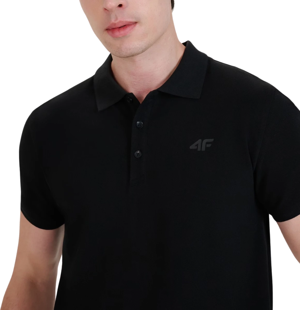 Polo majica za moške, črna, 4F