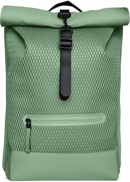 Rolltop mrežasta nahrbtnik Rains, unisex, siv