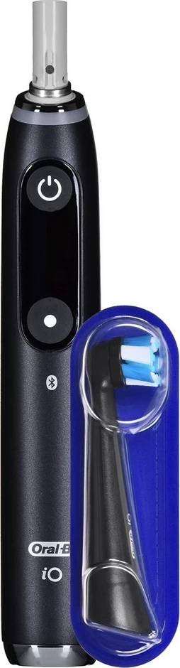 Električna zobna ščetka iO Series 9 Duo Pack, Braun Oral-B, z vgrajeno baterijo, črna in rožnata, set 2 kosa