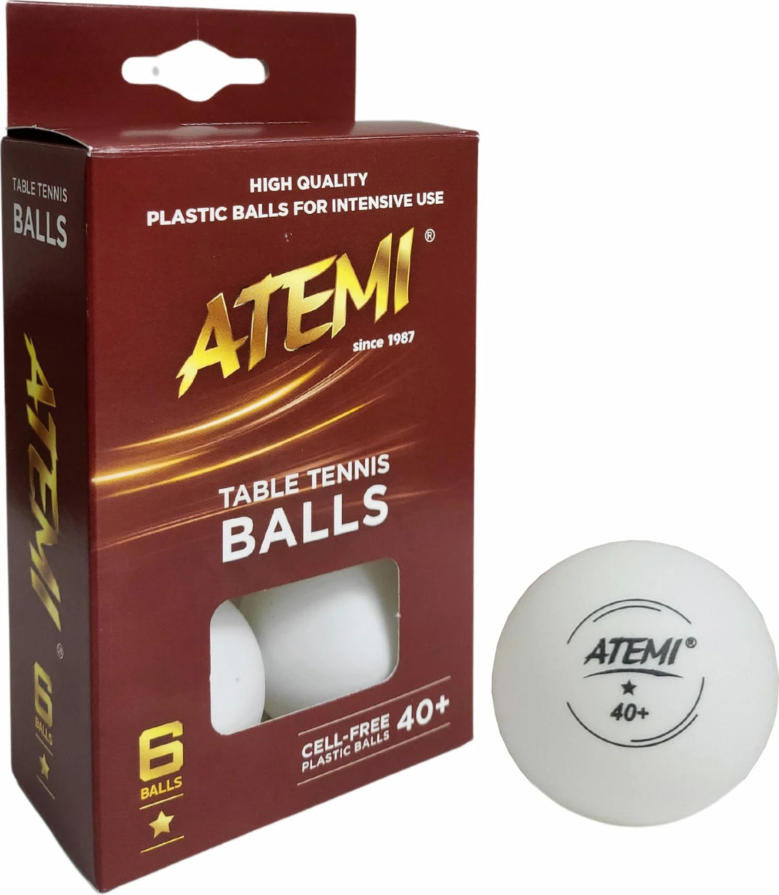 Pingpong žogice Atemi, bele