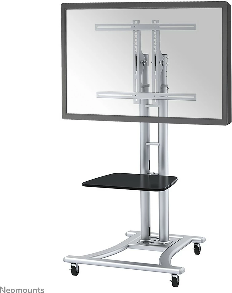 Prenosni voziček za TV Neomounts PLASMA-M1800E, do 70 inč, nastavljiva višina, srebrne barve
