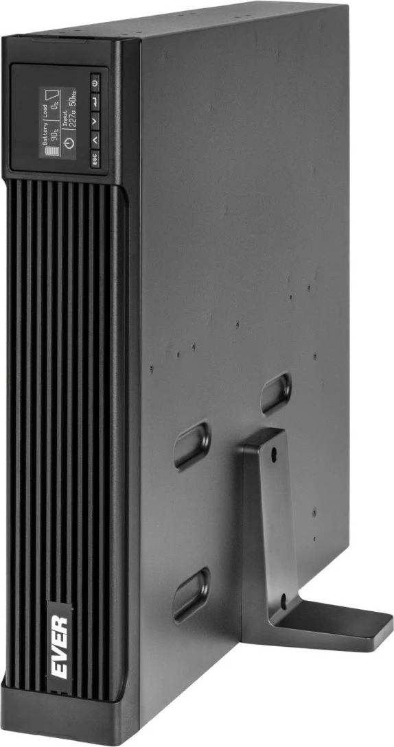 Neprekinjeno napajanje EVER POWERLINE RT PRO 1kVA/1kW R2T, črn