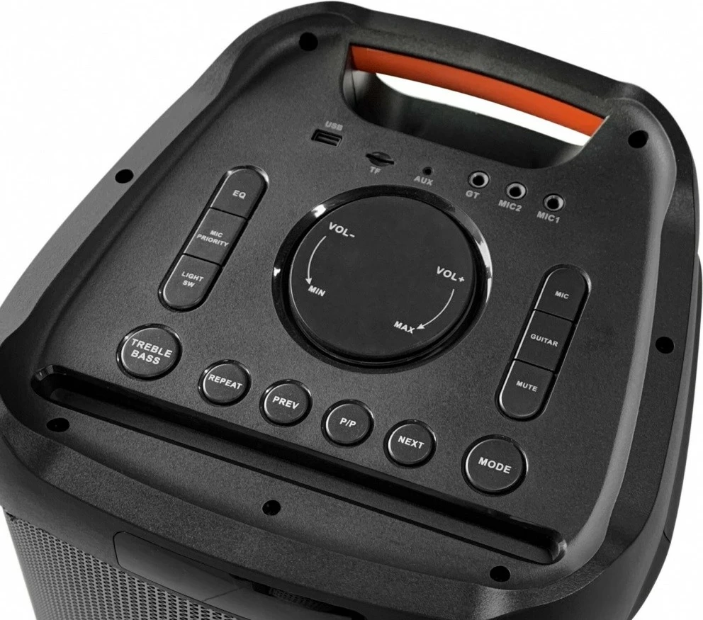 Zvočnik PartyBox z Bluetooth, karaoke, 1000 W, črn, 2 brezžična mikrofona, Blaupunkt PB10DB