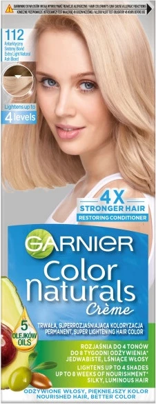 Barva za lase kremasta Garnier Color Naturals Creme 112 Arctic Silver Blonde, 1 kos
