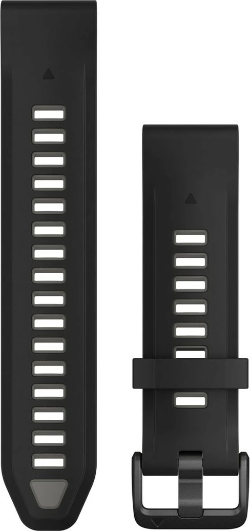 Silikonski pašček Quickfit za Garmin, 20 mm, črno/siv