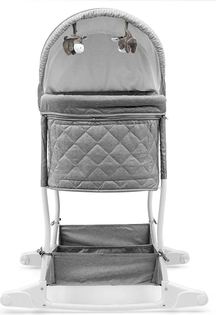 Zibelka 2v1 Dream On, Milly Mally 5431, sivo/bela