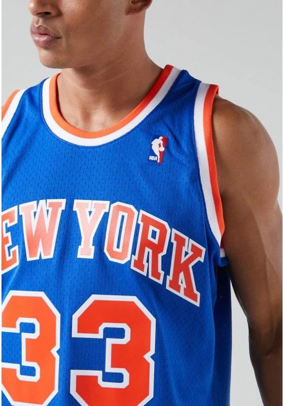 Moška majica NBA Swingman New York Knicks Patrick Ewing, Mitchell & Ness, modra