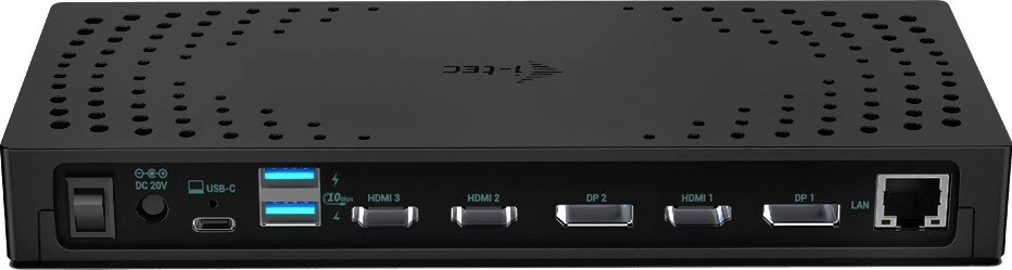 Dokovna postaja i-tec CATRIPLE4KDOCKPD2, 3x 4K, USB 3.0/USB-C/Thunderbolt, 100W, črna