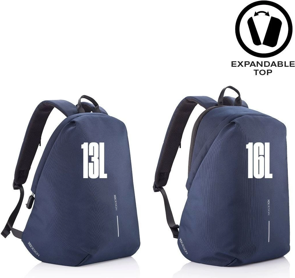 Prostorna nahrbtnik za prenosnik 15,6", XD DESIGN BOBBY SOFT, 13–16 L, temno moder